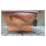 Coach Pink Monogram Shoulder Bag with Tag
