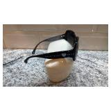 Coach Black Oversized Sunglasses with Patterned Case