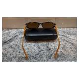 Betsey Era BM1022 Espresso Cat Eye Sunglasses with Case