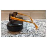 Betsey Era BM1022 Espresso Cat Eye Sunglasses with Case