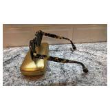 DKNY Tortoiseshell Cat Eye Sunglasses with Gold Case