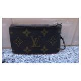 Louis Vuitton Monogram Canvas Key Pouch with Chain and Clasp