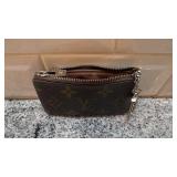 Louis Vuitton Monogram Canvas Key Pouch with Chain and Clasp