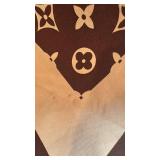 Louis Vuitton Monogram Silk Scarf 34x32 Inches Brown Beige