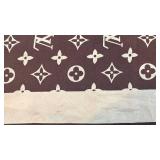 Louis Vuitton Monogram Silk Scarf 34x32 Inches Brown Beige