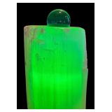 LR - Selenite Crystal Lamp with Art Glass Accent