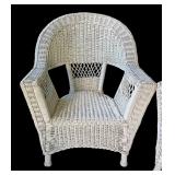 P - Pair of Vintage Wicker Arm Chairs