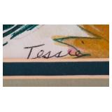 LR - Framed Original Bird Motif Painting by Tessie