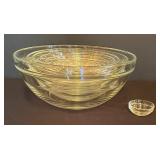 LR - Duralex France Set of Nesting Glass Mixing Bowls