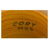 LR - Set of 8 Vintage Cory Glass Coffee Servers with Colored Bands