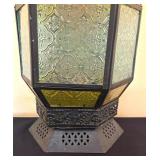 LR - Decorative Metal Lantern with Embossed Details
