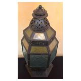 LR - Decorative Metal Lantern with Embossed Details