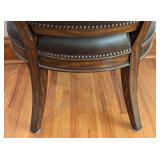 UL - Vintage Armchair with Lion Head Armrests and Unique Tiger Patch Back