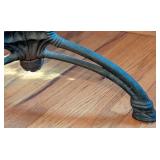 UL - Antique French Stone Top Cast Iron Bistro Table