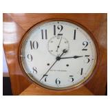 UL - Seth Thomas Thirty Day Wall Clock with Wood Case and Key