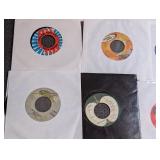 UL - Collection of Vintage 45 RPM Records with Sleeves