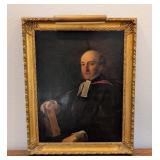 UL - Large Framed Oil on Canvas Portrait of Gentleman in Robes
