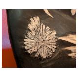 ML - Chinese Chrysanthemum Stone on Wooden Stand, 14 Inch Tall