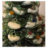 LL - Holiday Decor Collection with Broadway Cares 2001 Snow Globe, Ceramic Tree, and Snowman