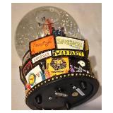 LL - Holiday Decor Collection with Broadway Cares 2001 Snow Globe, Ceramic Tree, and Snowman