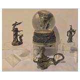 LL - Fantasy Pewter Figurine Collection with Gargoyle Snow Globe and Crystal Orbs