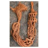 LL - Vintage Macrame Plant Hanger with Wood Beads, 8 Feet Long