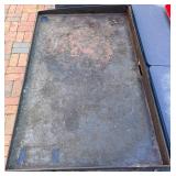 Blackstone 4-Burner Outdoor Gas Griddle with Red Steel Cover and Side Shelves