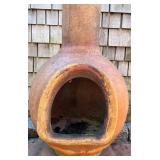 Large Terracotta Outdoor Chiminea Wood-Burning Fireplace