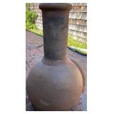 Large Terracotta Outdoor Chiminea Wood-Burning Fireplace