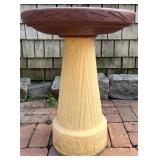 Outdoor Concrete Bird Bath with Decorative Pedestal