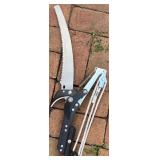 Telescoping Tree Pruner with Pole Saw Attachment
