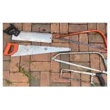Set of 5 Assorted Hand Saws and Hacksaws