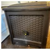 Suncast Outdoor Garden Hose Reel Box with Hose