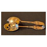 ML - Vintage Rogers Sterling Silver Pierced Serving Tongs
