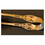 ML - Vintage Rogers Sterling Silver Pierced Serving Tongs