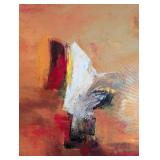 UL - Framed Abstract Oil Painting with Bold Colors by Pedros Martin