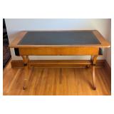 UL - Bevan Funnell Reprodux Traditional English Writing Desk with Leather Inlay