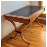 UL - Bevan Funnell Reprodux Traditional English Writing Desk with Leather Inlay