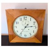 UL - Seth Thomas Thirty Day Wall Clock with Wood Case and Key
