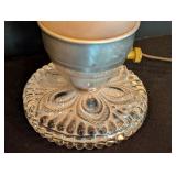 ML - Vintage Art Deco Boudoir Lamp / Vintage Frosted Torpedo Boudoir Lamp