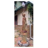 BY - Antique Jean-Jacques Ducel French 11-Foot French Cast Iron Statue