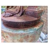 BY - Antique Jean-Jacques Ducel French 11-Foot French Cast Iron Statue