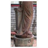 BY - Antique Jean-Jacques Ducel French 11-Foot French Cast Iron Statue
