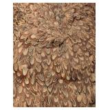 ML - Vintage Art Deco Floor Lamp with Ornate Feather Lampshade