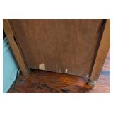 ML - Vintage 3-Drawer Wood Dresser with Brass Pulls