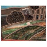 LL - Framed Stained Glass Landscape Panel