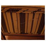 ML - Antique Settee with Elephant Needlepoint Backrest and Carved Accents