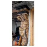 LL - Ornate Wall Corbel with Classical Bearded Male Figure and Gilt Details