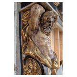 LL - Ornate Wall Corbel with Classical Bearded Male Figure and Gilt Details