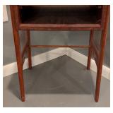 LL - Vintage Wooden Side Table with Drawer and Open Shelf